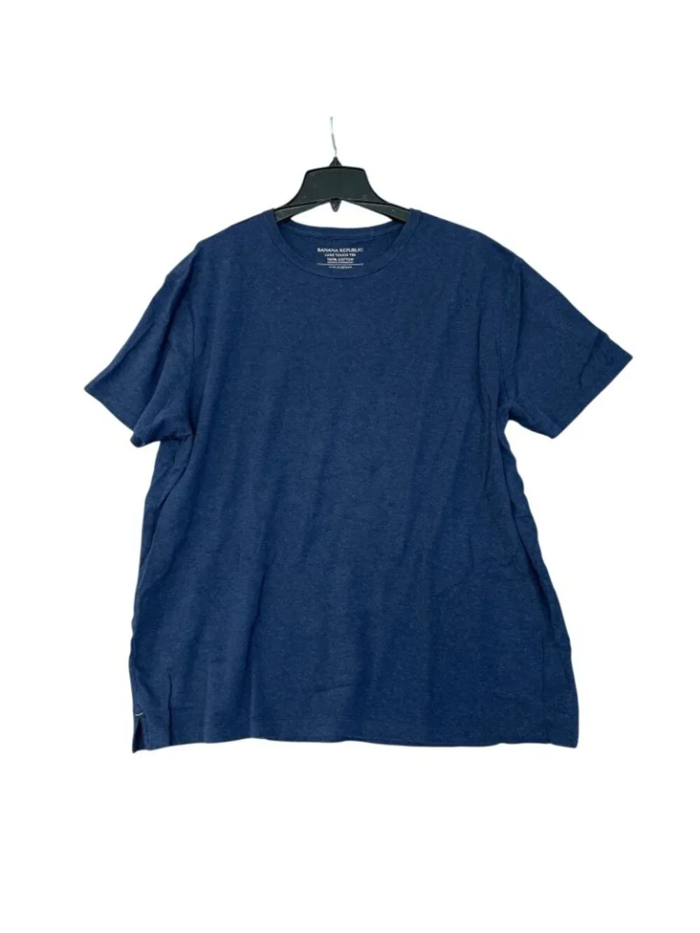 NWOT Banana Republic Men's XXL Blue Luxe Touch Tee 100% Cotton Crew Neck
